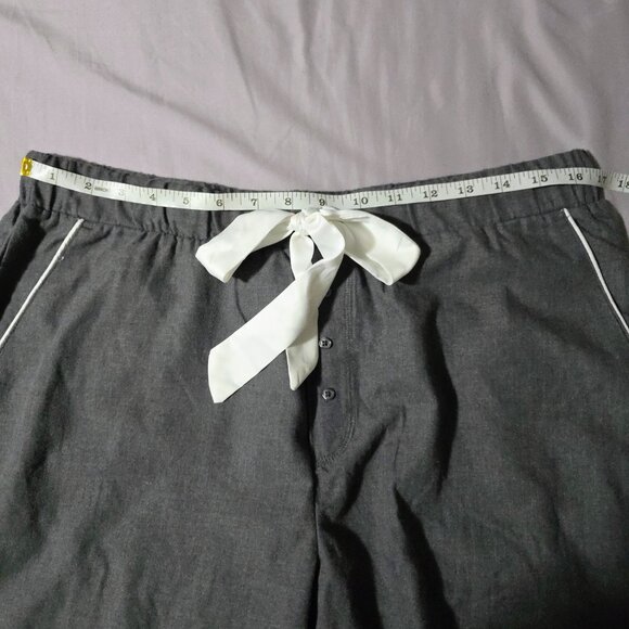 American Tall Pajama Pants Gray Wide Leg Drawstring Lounge Wear Size Large Tall - Picture 10 of 12